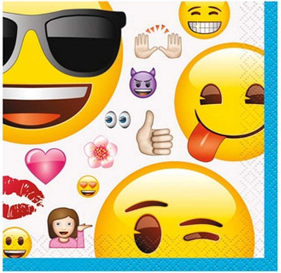 Unique Party 16 Emoji Beverage Napkins