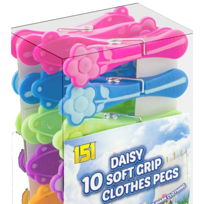 151 Duzzit  Soft Grip Flower Peg 10pk (sma1096) image