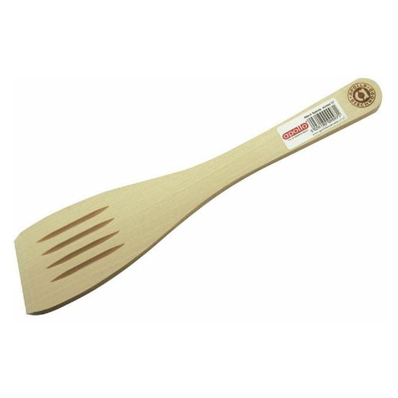 Apollo Beech Spatula Slotted 12"