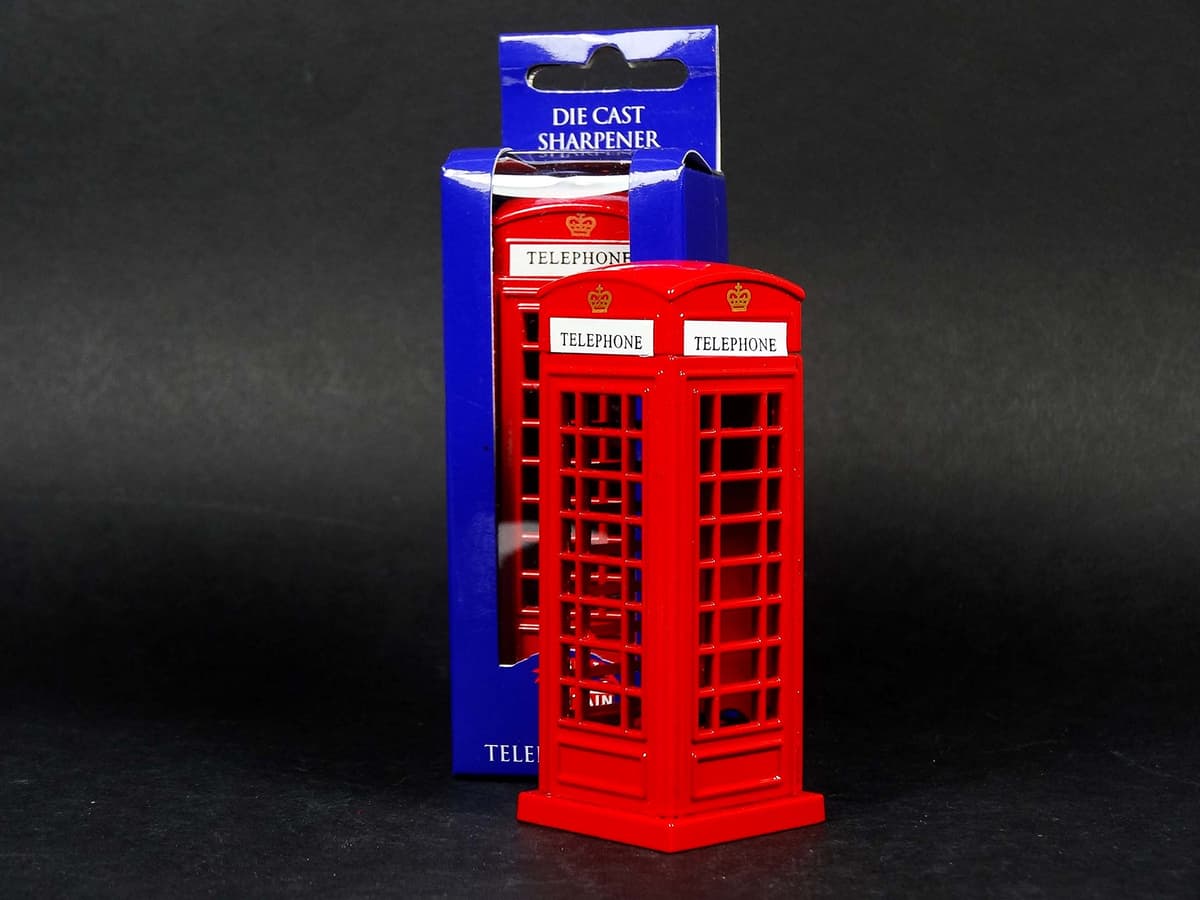 Telephone Box Metal Pencil Topper Union Jack Pencil