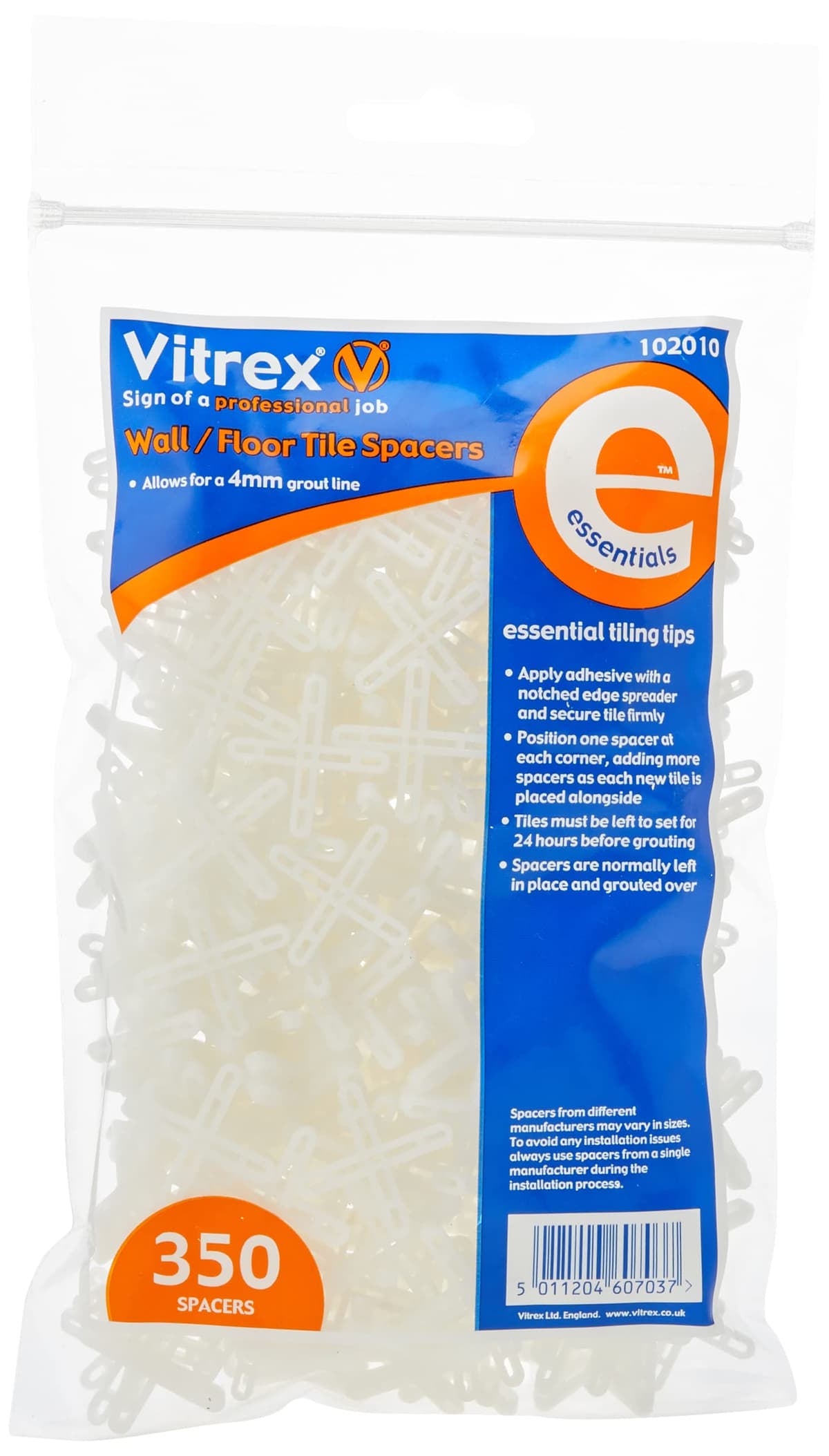  Vitrex Wall Tile Spacers - Essentials