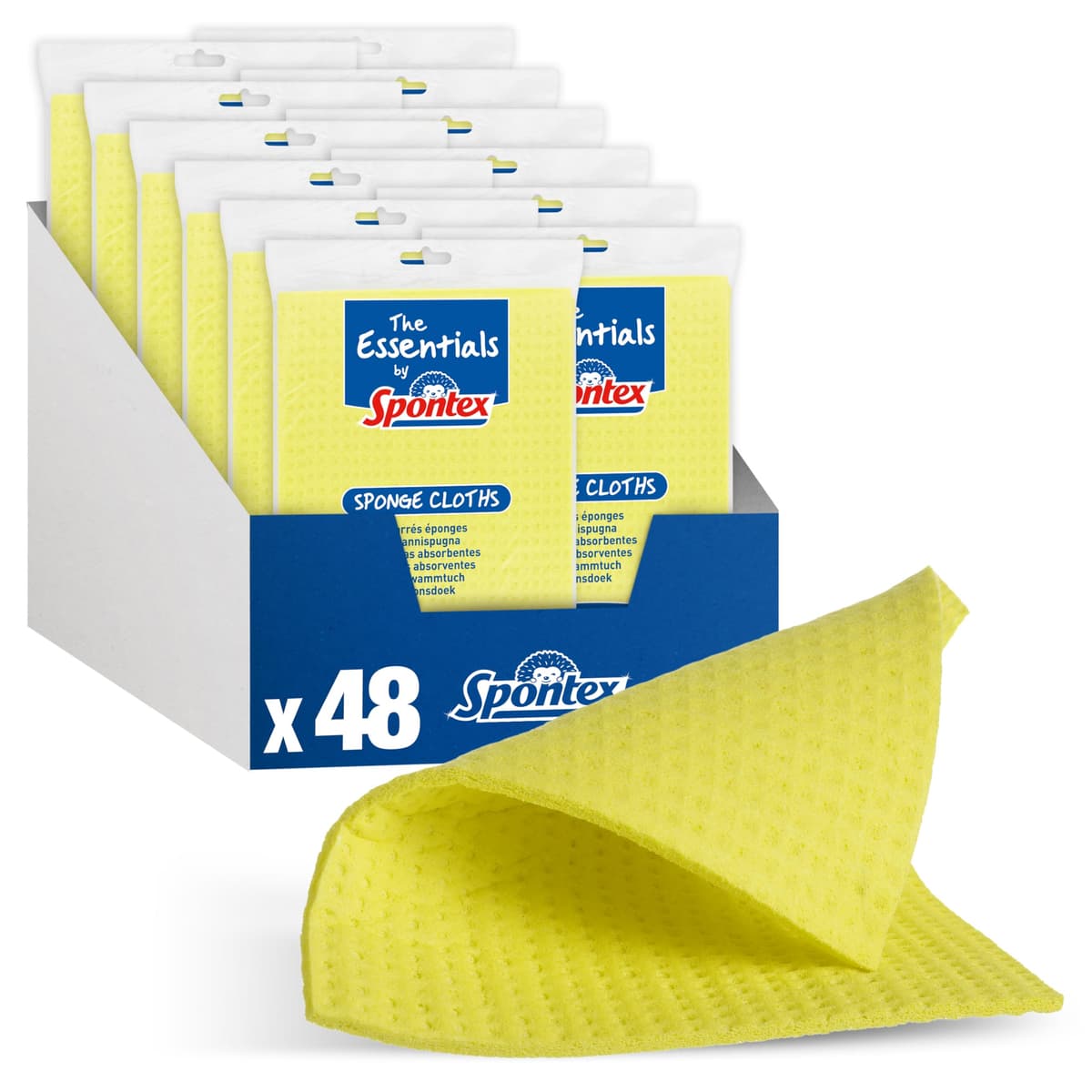 Spontex Essentials Sponge Cloths Pk4