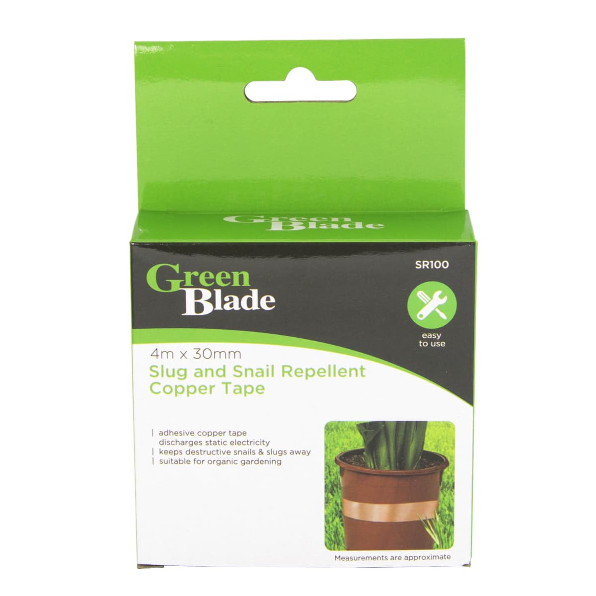 Green Blade Slug & Snail Repellent Copper Tape 4m X 30mm