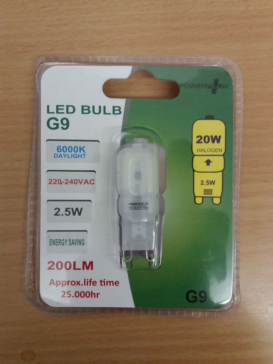 Powerplus Led Daylight Bulb G9 6000k 240v Ac