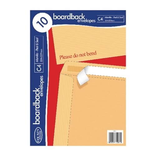 County C4 Manilla Boardback Envelopes