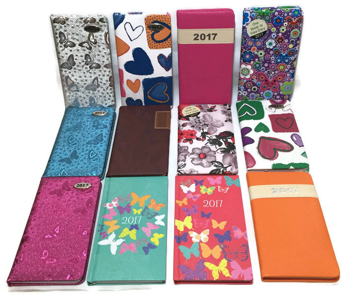 Tallon Slim Diary Week To View : Cork & Foil Stars image