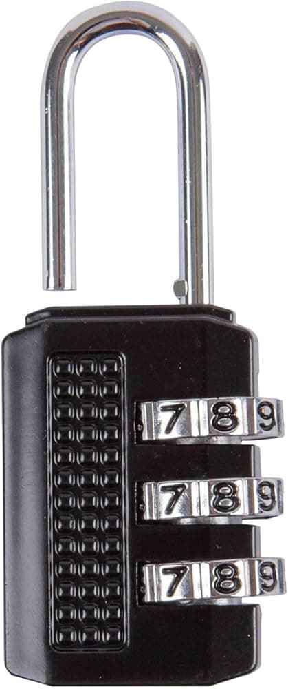 Blackspur 3 Digit Black Combination Padlock