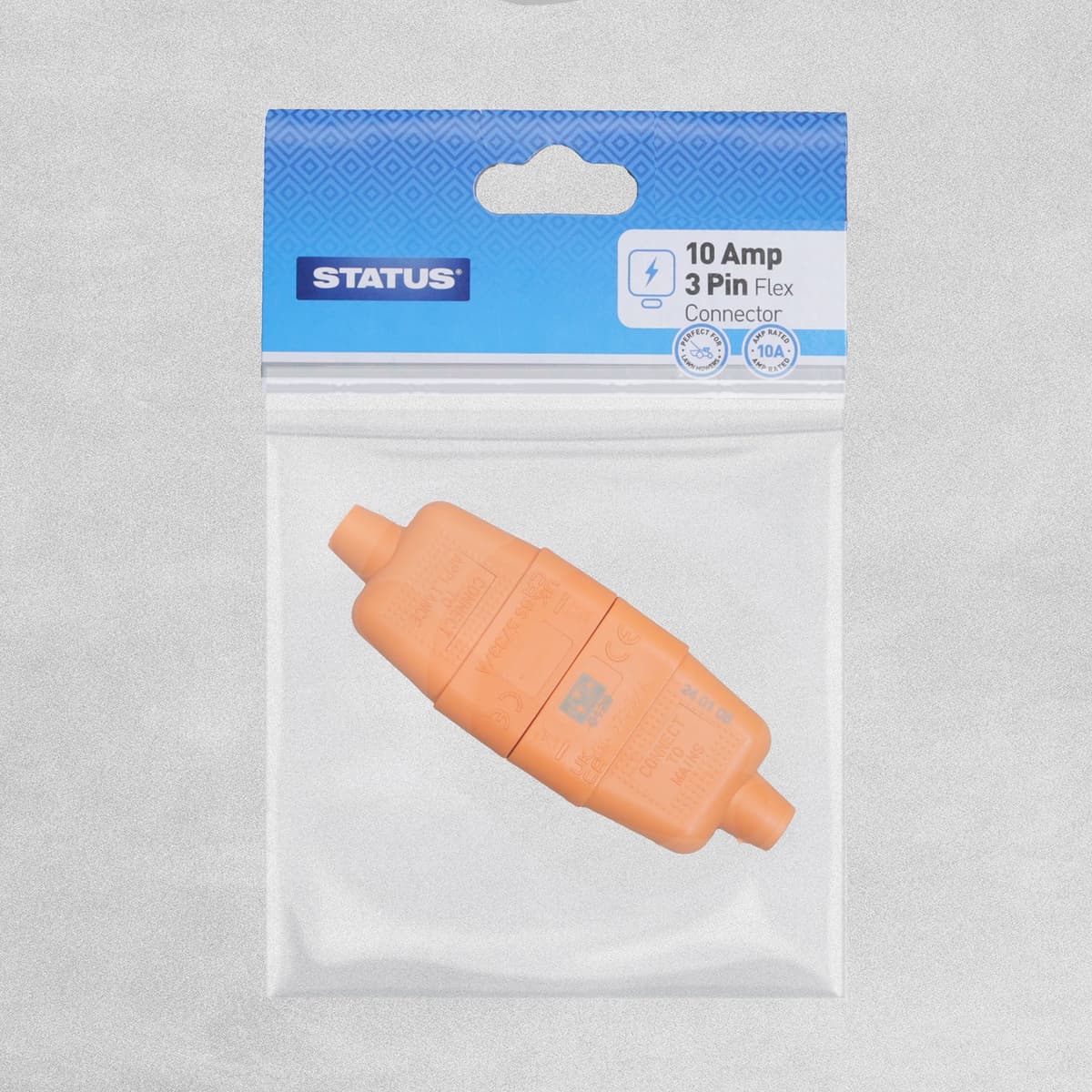STATUS 10 Amp Orange Flex Connector 3 Pin in P/B 