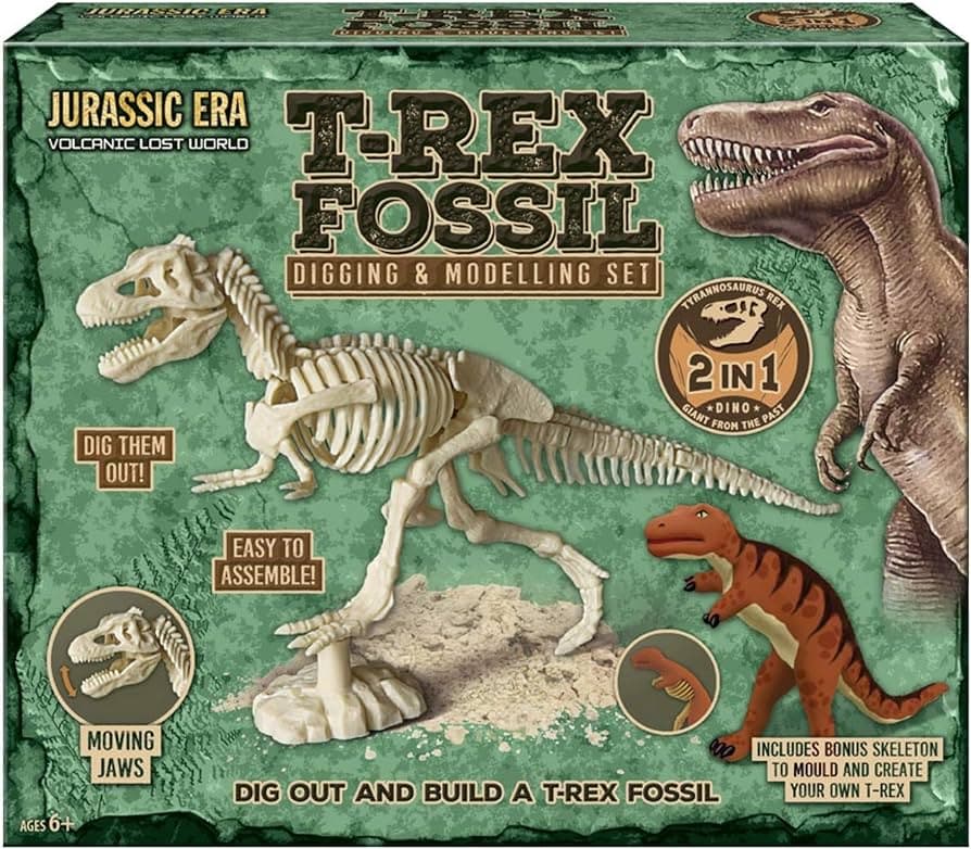 Kandy Toys T-rex Fossil Digging & Modelling Set