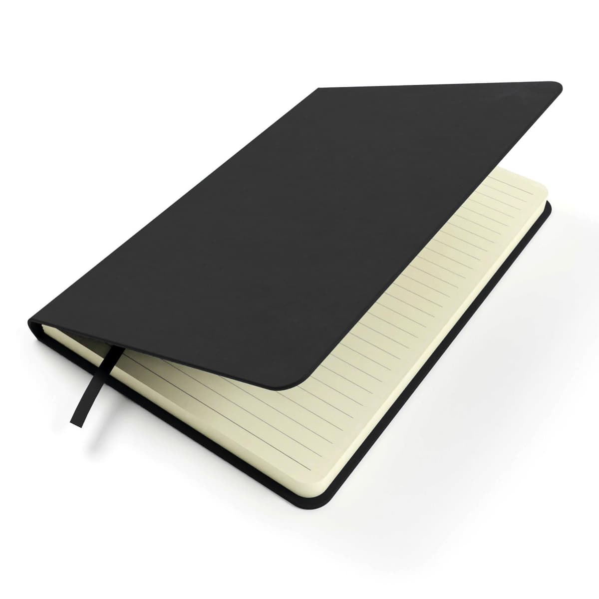 Silvine Casebound Book Executive Soft Feel A5 160 Lined Page with Ribbon Marker (197BK)