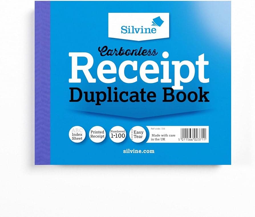 Silvine Carbonless Duplicate Receipt Book