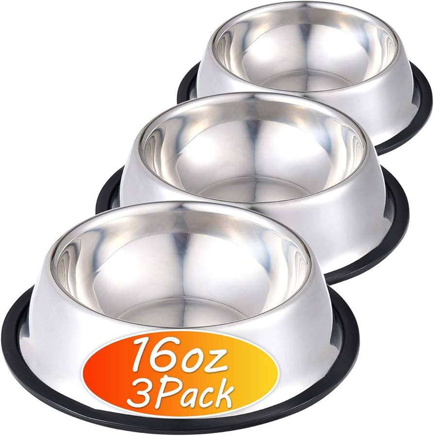 WHAM Pet Care Jumbo Round Bowl With Rubber Base Assorted image