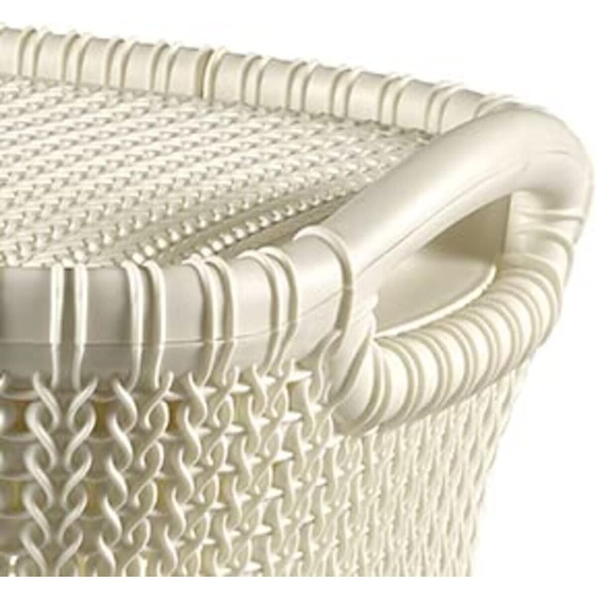 Curver Knit Laundry Hamper - 57L Oasis White image
