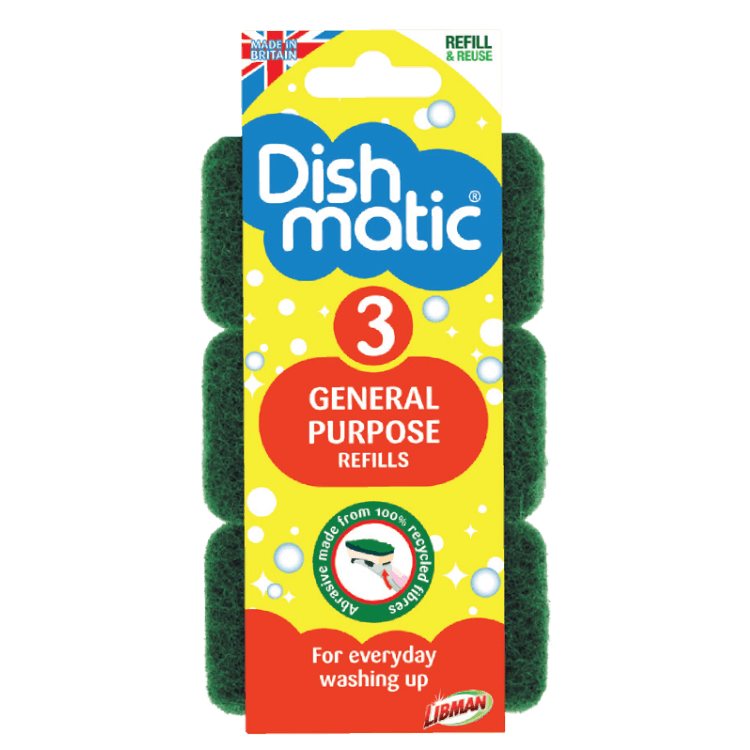 Dishmatic General Purpose Green  3pc Replacement Head 