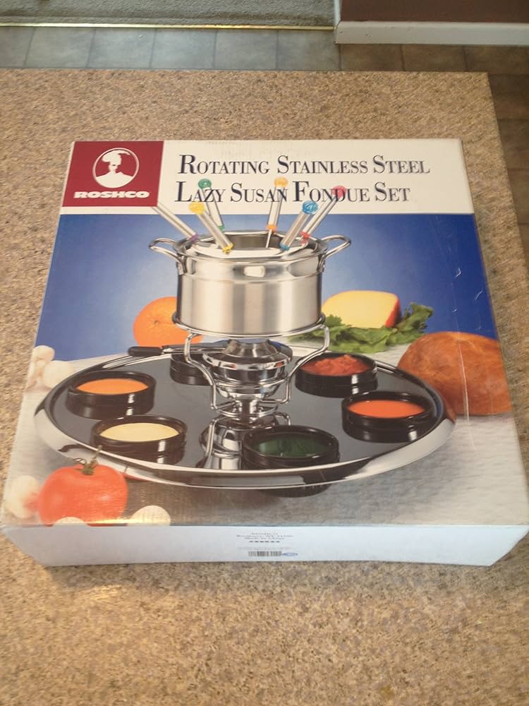 Premier Stainless Steel Fondue Set with Rotating Lazy Susan image
