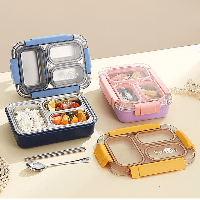 Lunch Box Smile 3 Assorted 14lx9.5wx12h cm