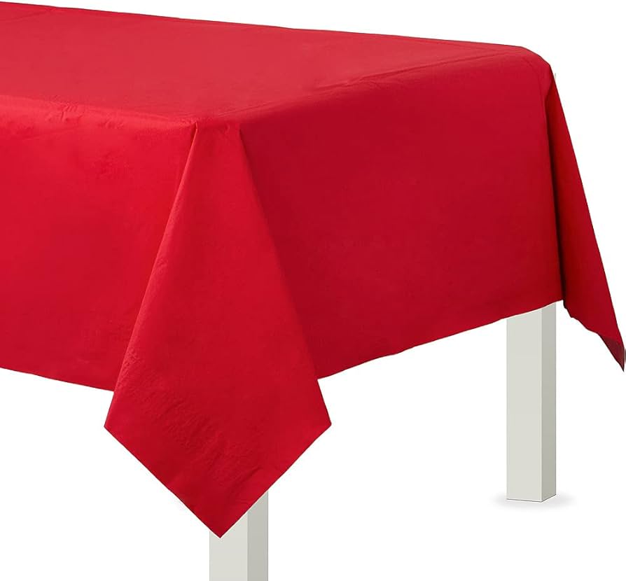 Caroline Plastic Table Cover 54 x 108 APPLE RED ( 1340 ) image