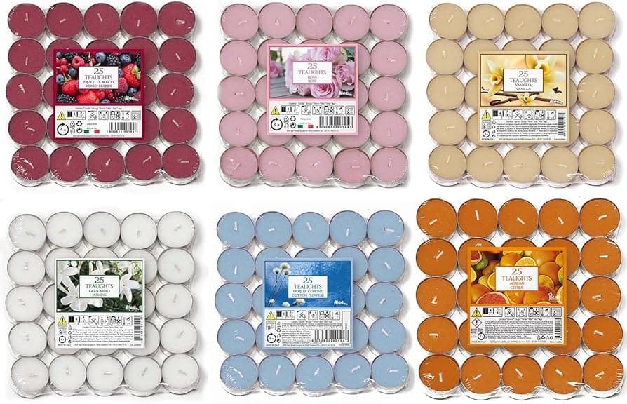 Aladino Vanilla Flowers Tealights x25