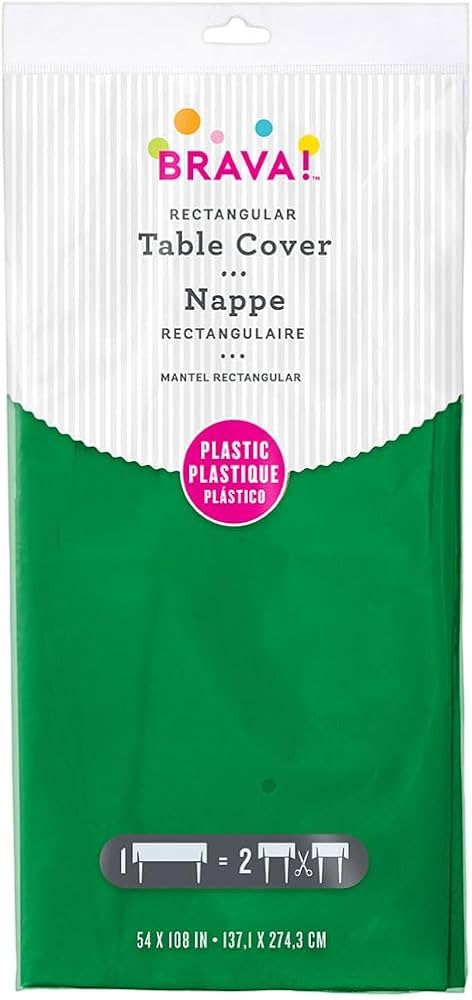 Plastic Table Cover 54 x 108 FESTIVE GREEN image