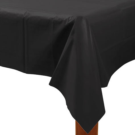 Plastic Table Cover 54 x 108 JET BLACK image