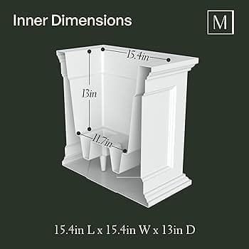 WHEAT BUNDLE SQUARE PLANTER 10" - BRUSHED WHITE
25 X 20

