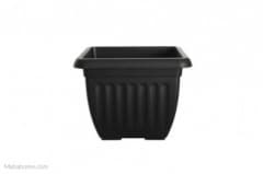 Whitefurze 30cm Square Athens Planter Black
