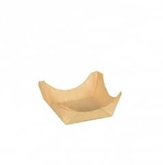 Papstar 50 Fingerfood - Bowl, Wood "pure" Square 1.5x4x4 Cm