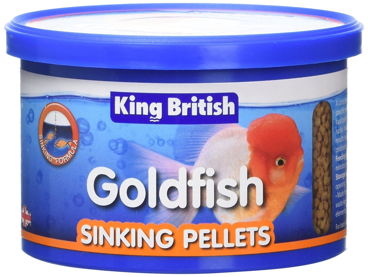 King British Goldfish Sinking Pellets 140g image