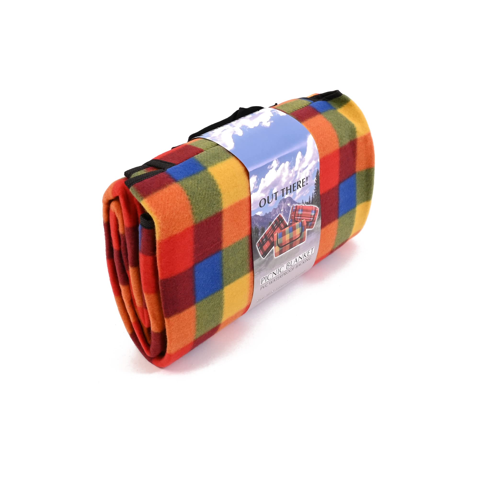 Kandy Toys Waterproof Fleece Picnic Blanket "out There" 1.5 X 1.3m image