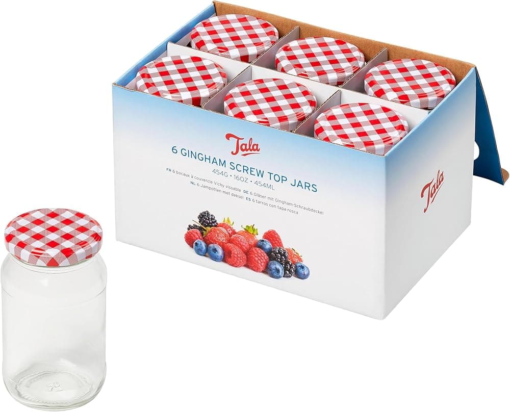Dayes Tala Jar Gingham + Screw Lid 454G/16oz 