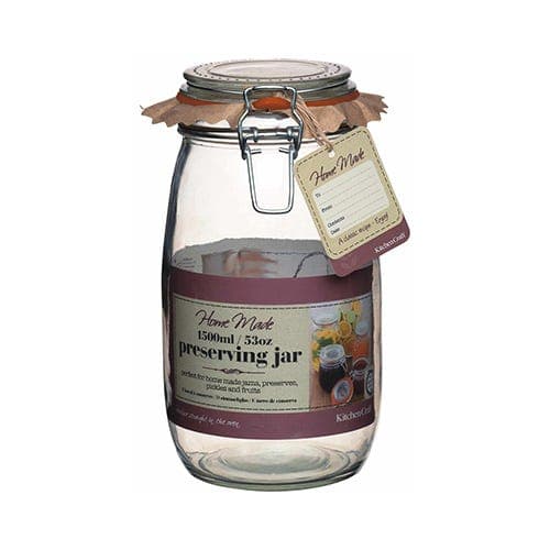 Home Made Glass 1.5Litre  Preserving Jar