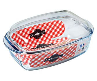 Pyrex Glass Cook & Store -Round Dish with Plastic Lid 26cm/2.3l image