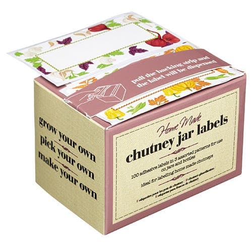 Home Made Pack of 100 Assorted Chutney Jar Labels 