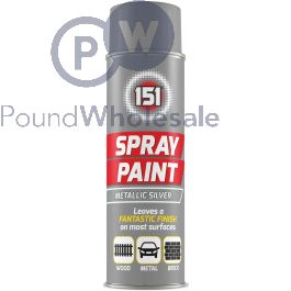 151 METALLIC SILVER SPRAY PAINT 200ML (TAR006B) image