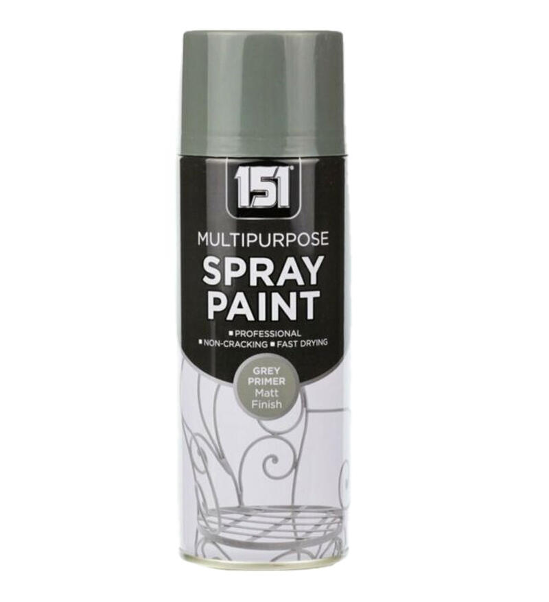 151 MULTIPURPOSE SPRAY PAINT GREY PRIMER 400ML (TAR031) image