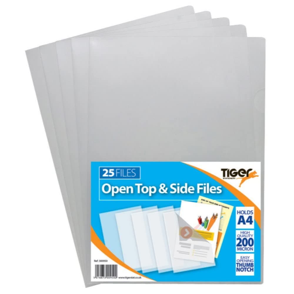 Tiger  50 X A4 Clear  Open Top & Side Report Files