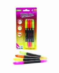 Pukka Highlighter Twin Tip Pens In Blister Pack 4