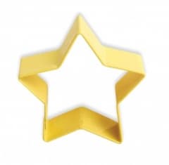 YELLOW 5 POINT STAR CUTTER 7cm
