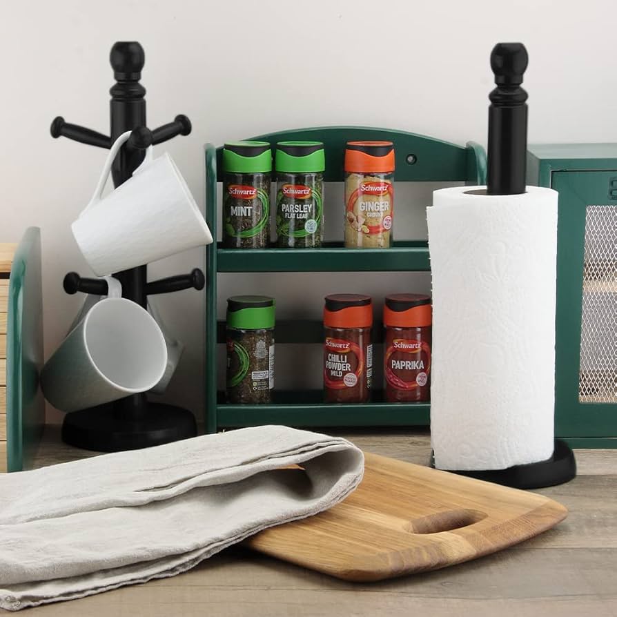 Apollo Beech Wall Towel Holder Black image