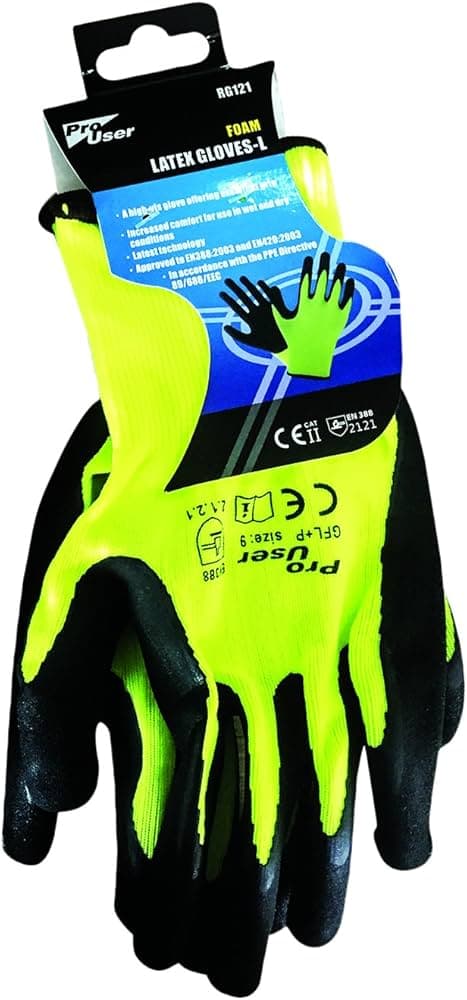 Pro - User  Foam Latex Glove - Large (bb-rg121)