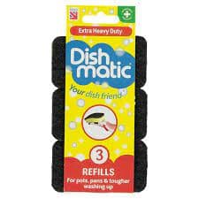 Dishmatic Refills BLACK  Xtra Heavy Duty 3pk 1