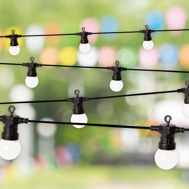 BENROSS 20 White Retro Connectable Bulb String Light image