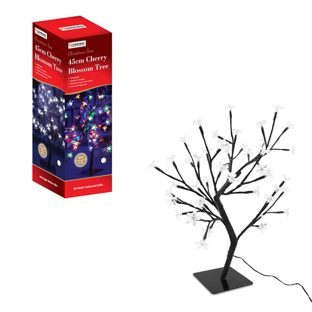 BENROSS 45cm Blossom Tree / 48 LED Multi-Coloured image
