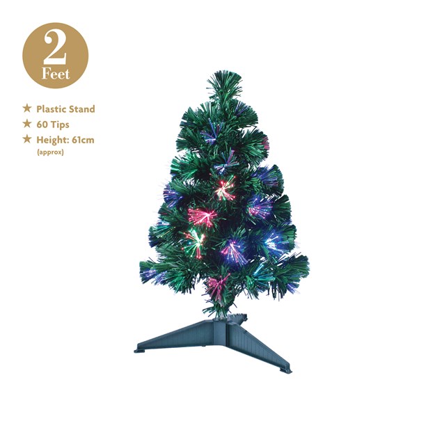 BENROSS 60cm / 2Ft Green Fibre Optic Xmas Tree image