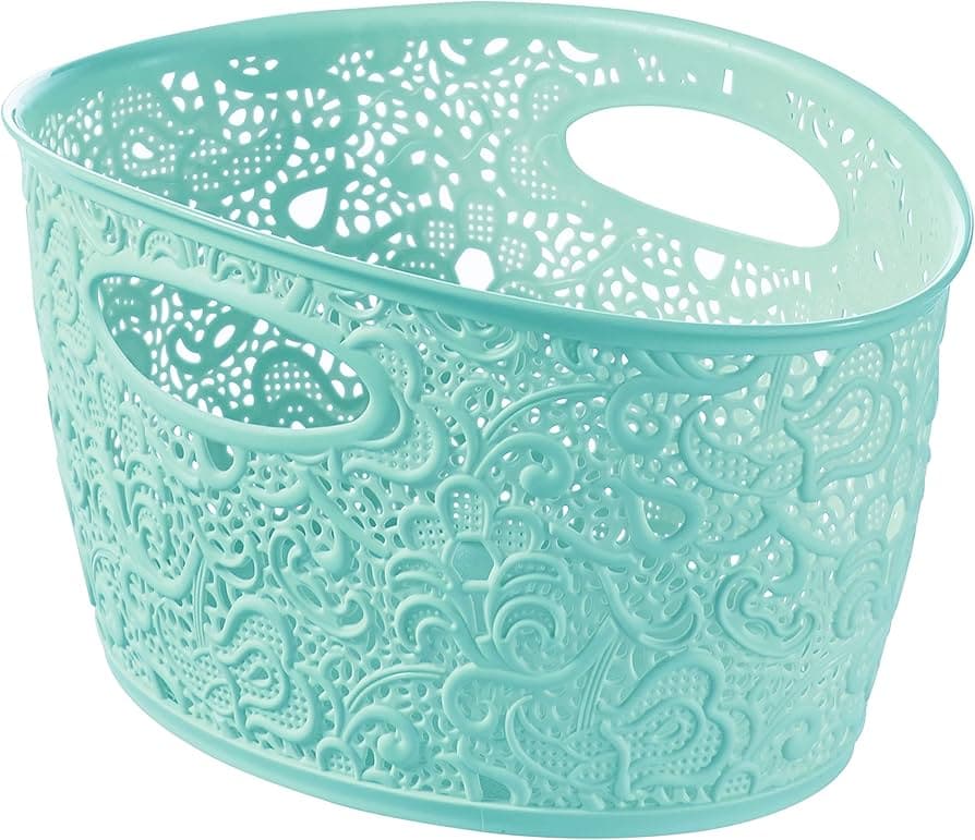 Curver Victoria Lace Storage Basket -  7L Bering Sea (Green)