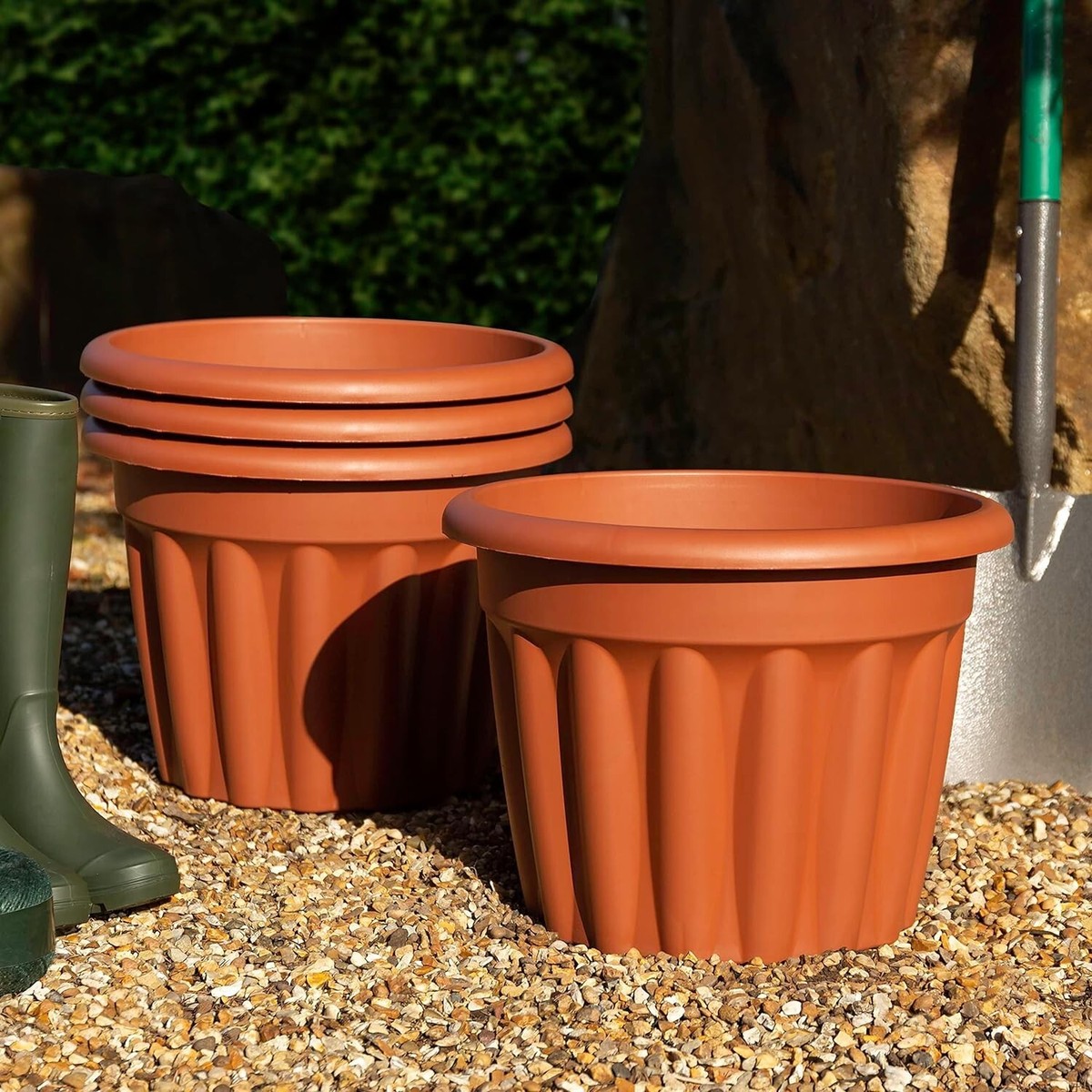WHAM   Vista 50cm Round Planter Terracotta image