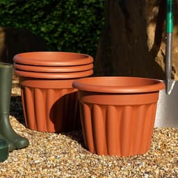 WHAM   Vista 50cm Round Planter Terracotta 1