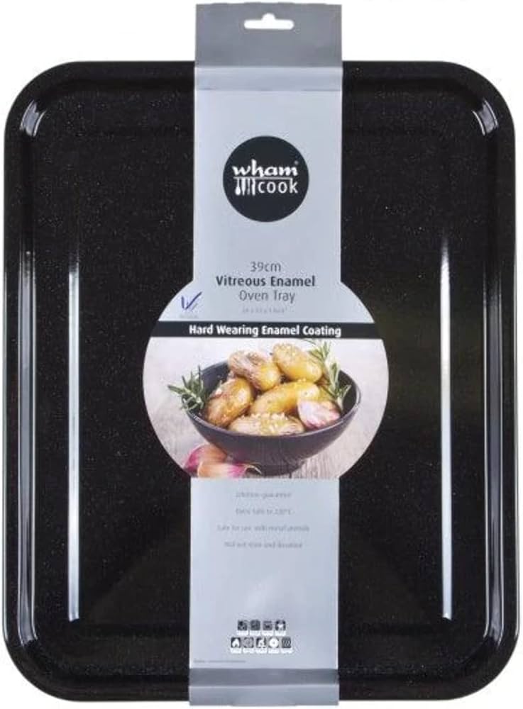 WHAM ®cook Enamel 39cm Oven Tray Speckled Black image