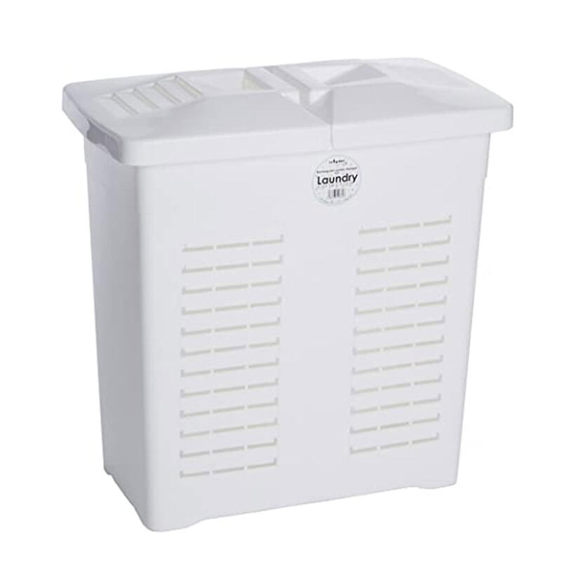 WHAM Laundry Rectangular Hamper Ice White image