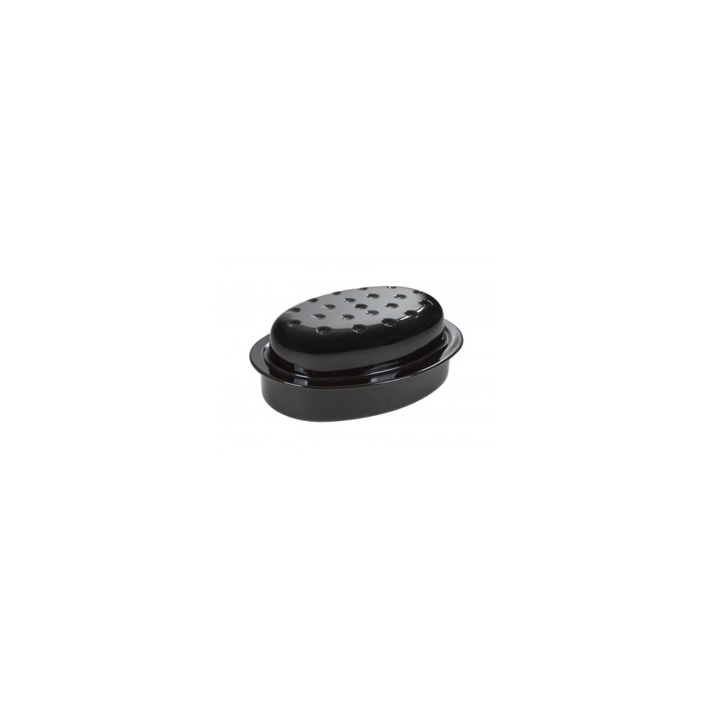 WHAM ®cook Enamel Oval Roaster And Lid Speckled Black image